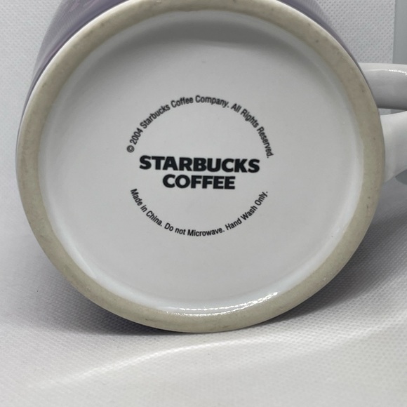 Starbucks 2004 Purple Tapestry Damask  Brocade Gold Rim Coffee Cup - Picture 3 of 9